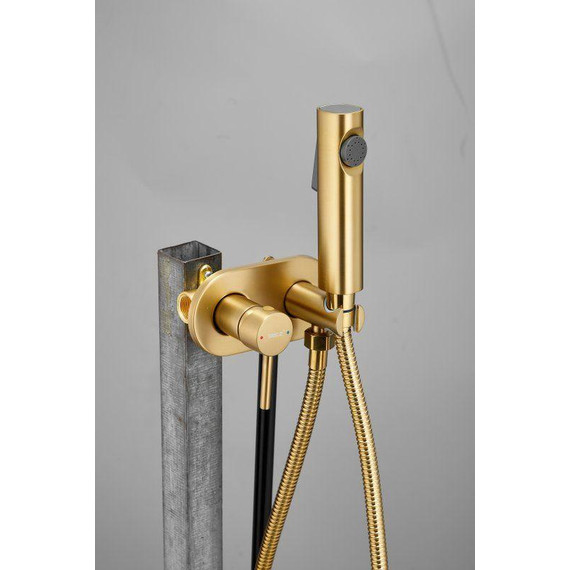 Набор для гигиенического душа Belz B55807-5 (со скрытой частью) золото матовое -  Набор для гигиенического душа Belz B55807-5 (со скрытой частью) золото матовое фото