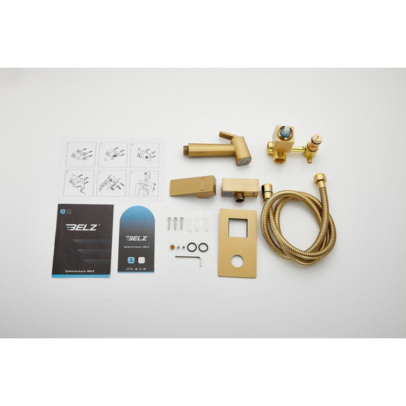 Набор для гигиенического душа Belz B55808-5 (со скрытой частью) золото матовое - 12 Набор для гигиенического душа Belz B55808-5 (со скрытой частью) золото матовое фото 12