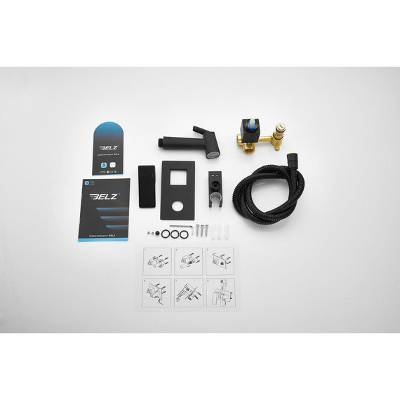 Набор для гигиенического душа Belz B55808-7 (со скрытой частью) чёрный матовый - 17 Набор для гигиенического душа Belz B55808-7 (со скрытой частью) чёрный матовый фото 17