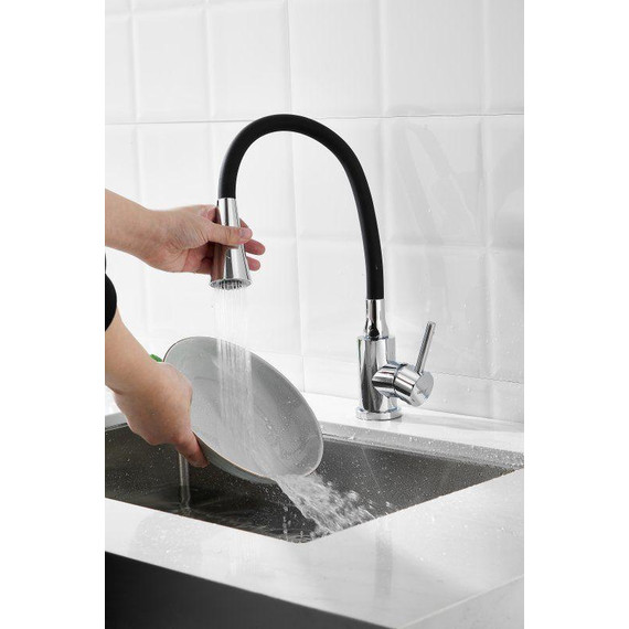 Смесители для кухни Belz B74809, хром/чёрный фото 3
