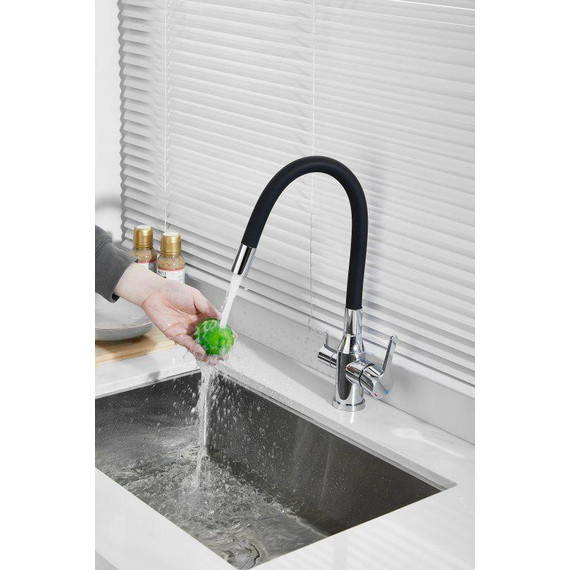 Смесители для кухни Belz B76814, хром/чёрный фото 3