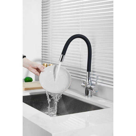 Смесители для кухни Belz B76814, хром/чёрный фото 6