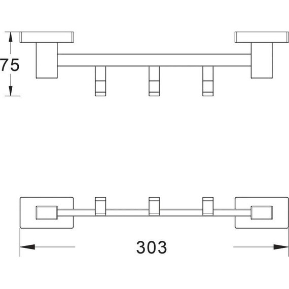 Набор крючков Belz B90315-3, чёрный матовый фото 23