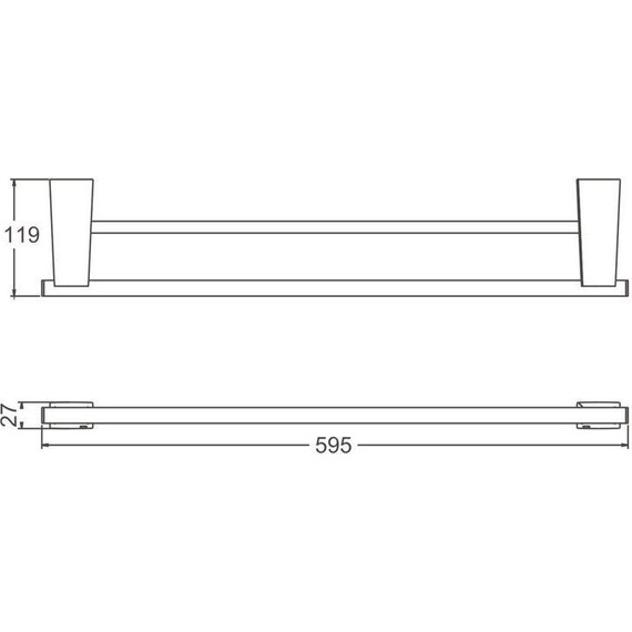 Полотенцедержатель Belz B91309, брашированное золото фото 2