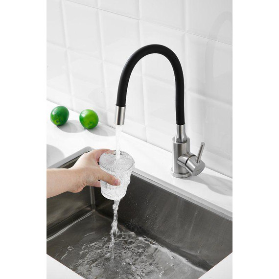 Смесители для кухни Belz B73809-1, сатин/чёрный фото 24