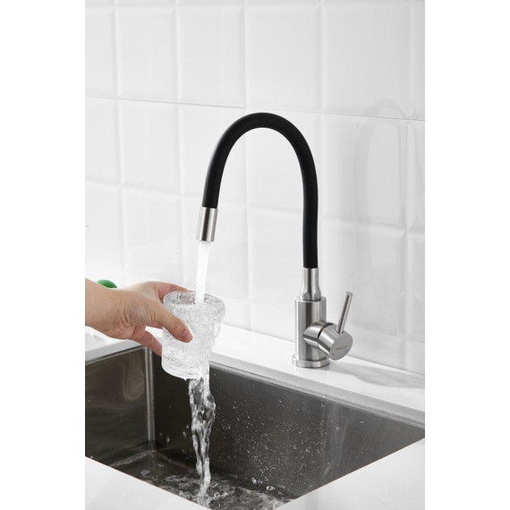 Смесители для кухни Belz B73809-1, сатин/чёрный фото 25