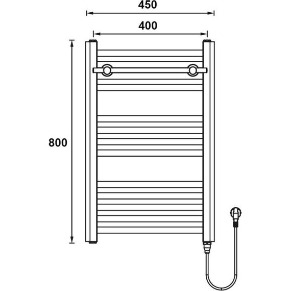 Полотенцесушитель электрический Gerhans П13 400х800 мм K610845W-1, белый фото 2