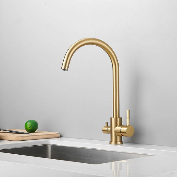 Смесители для кухни Haiba HB43828-5, золото фото 2