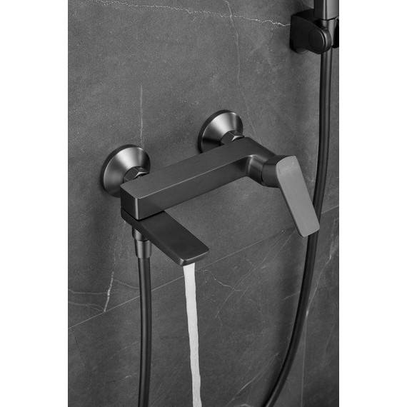 Смеситель для ванны Belz B60715-3, оружейная сталь фото 15