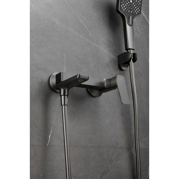 Смеситель для ванны Belz B60715-3, оружейная сталь фото 16