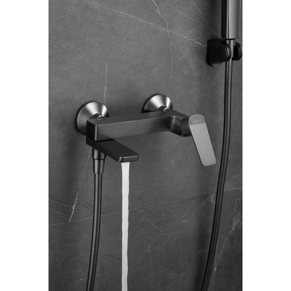 Смеситель для ванны Belz B60715-3, оружейная сталь фото 3