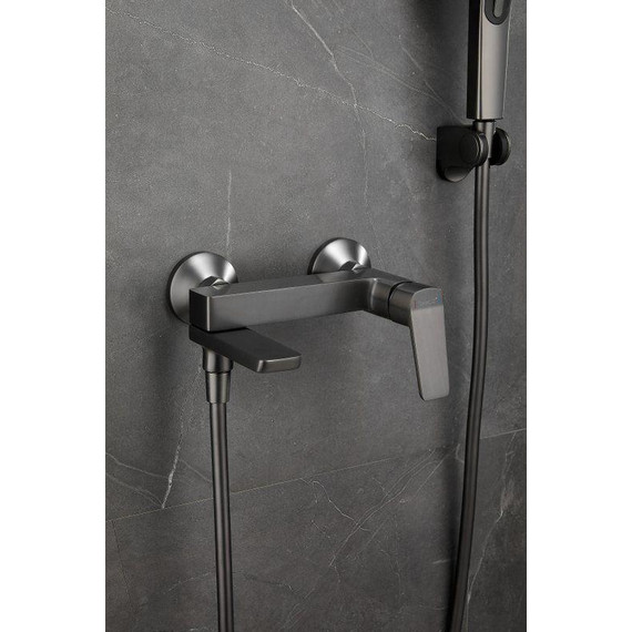 Смеситель для ванны Belz B60715-3, оружейная сталь фото 5