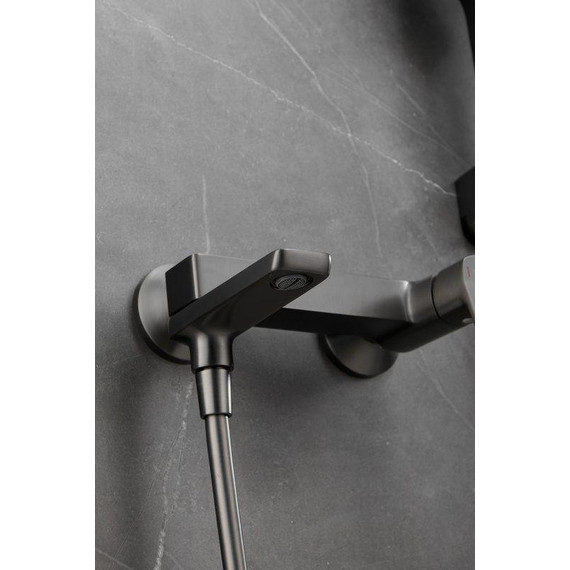 Смеситель для ванны Belz B60715-3, оружейная сталь фото 46