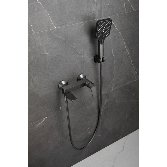 Смеситель для ванны Belz B60715-3, оружейная сталь фото 8