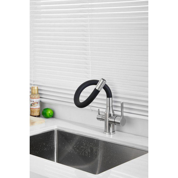 Смесители для кухни Belz B76814-1, хром/чёрный фото 2