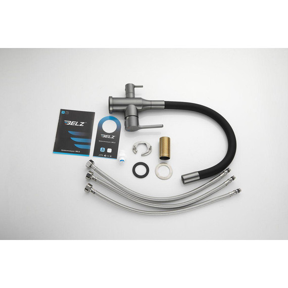 Смесители для кухни Belz B76814-3, оружейная сталь/чёрный фото 17