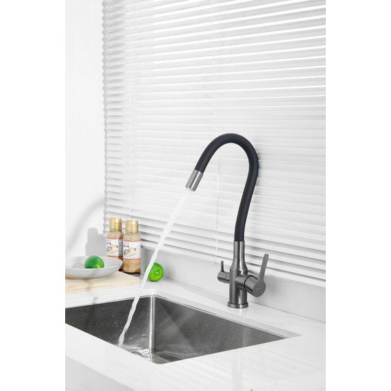 Смесители для кухни Belz B76814-3, оружейная сталь/чёрный фото 19