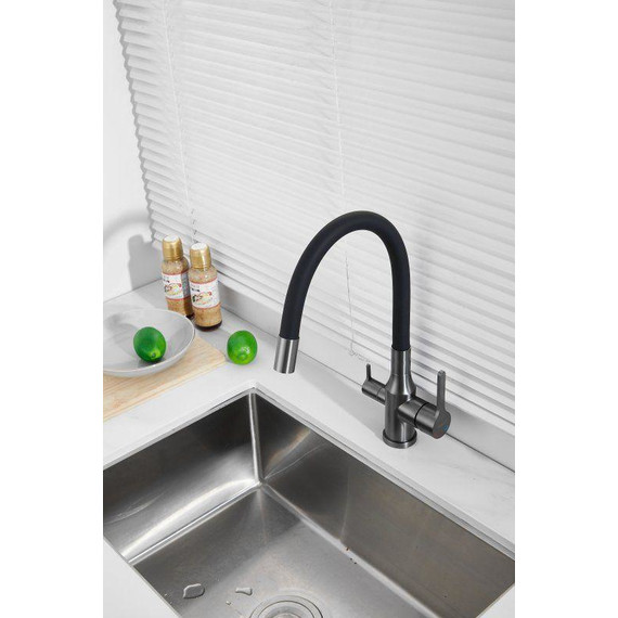 Смесители для кухни Belz B76814-3, оружейная сталь/чёрный фото 25