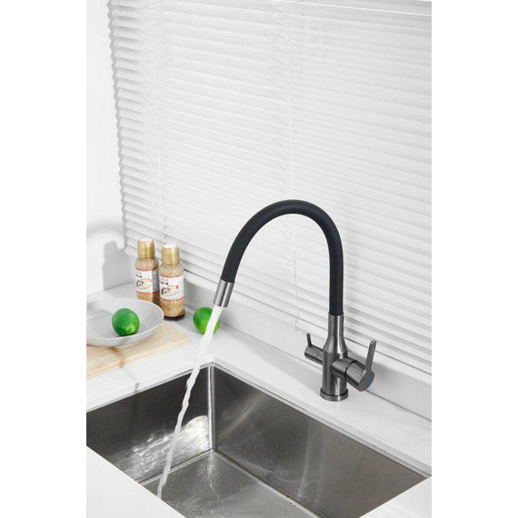 Смесители для кухни Belz B76814-3, оружейная сталь/чёрный фото 35