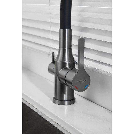 Смесители для кухни Belz B76814-3, оружейная сталь/чёрный фото 36