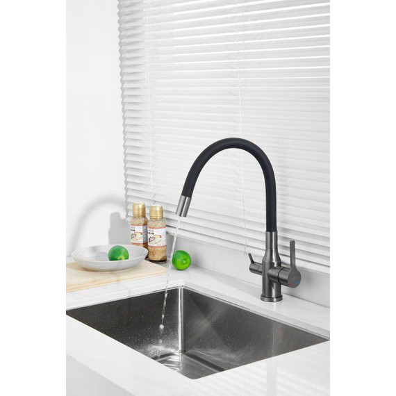 Смесители для кухни Belz B76814-3, оружейная сталь/чёрный фото 37