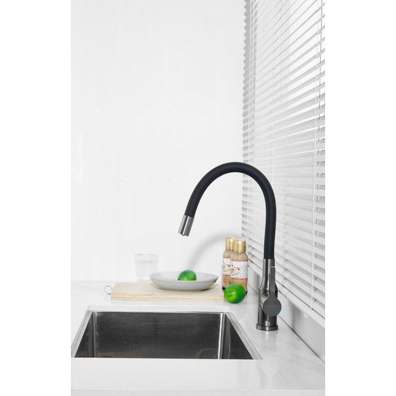 Смесители для кухни Belz B76814-3, оружейная сталь/чёрный фото 2