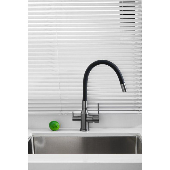 Смесители для кухни Belz B76814-3, оружейная сталь/чёрный фото 4