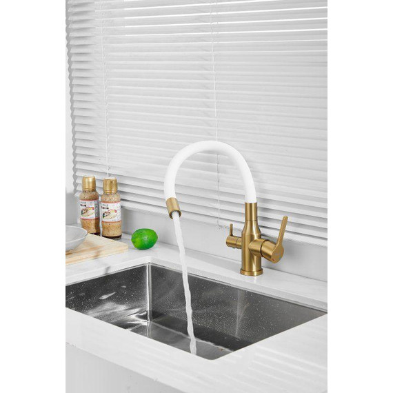 Смесители для кухни Belz B76814-5, золото/белый фото 13