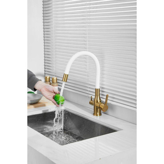 Смесители для кухни Belz B76814-5, золото/белый фото 15