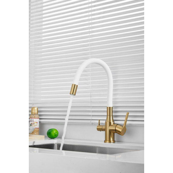 Смесители для кухни Belz B76814-5, золото/белый фото 23