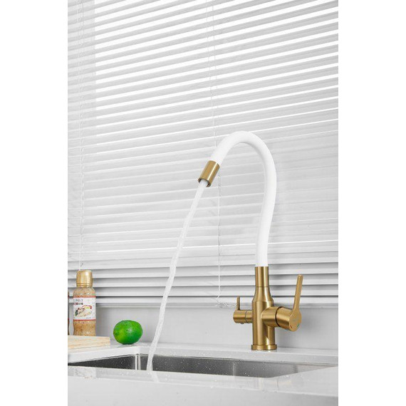 Смесители для кухни Belz B76814-5, золото/белый фото 28