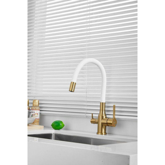Смесители для кухни Belz B76814-5, золото/белый фото 30