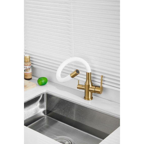 Смесители для кухни Belz B76814-5, золото/белый фото 34