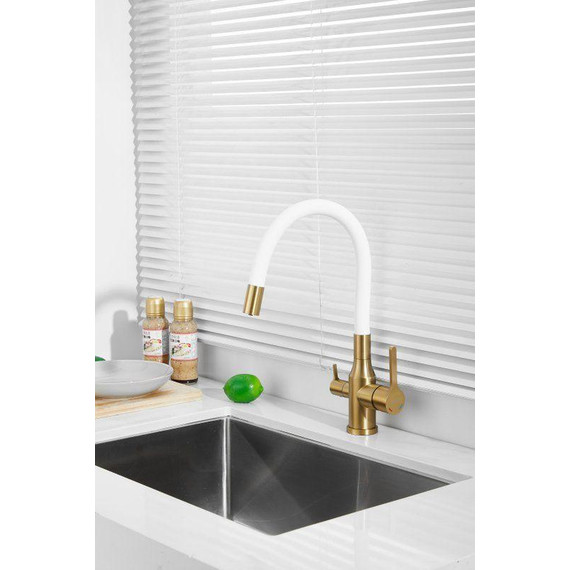 Смесители для кухни Belz B76814-5, золото/белый фото 35