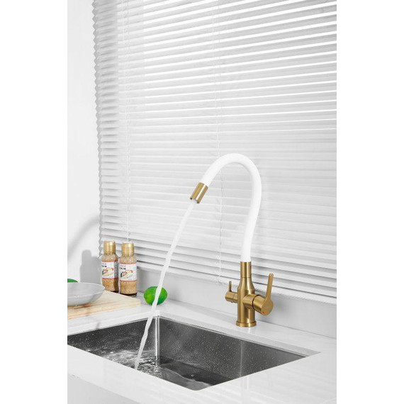 Смесители для кухни Belz B76814-5, золото/белый фото 36