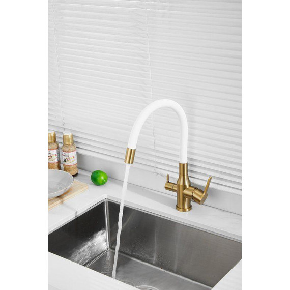 Смесители для кухни Belz B76814-5, золото/белый фото 37