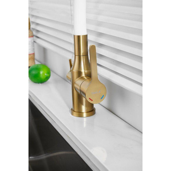 Смесители для кухни Belz B76814-5, золото/белый фото 4
