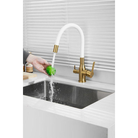 Смесители для кухни Belz B76814-5, золото/белый фото 47