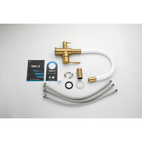 Смесители для кухни Belz B76814-5, золото/белый фото 6