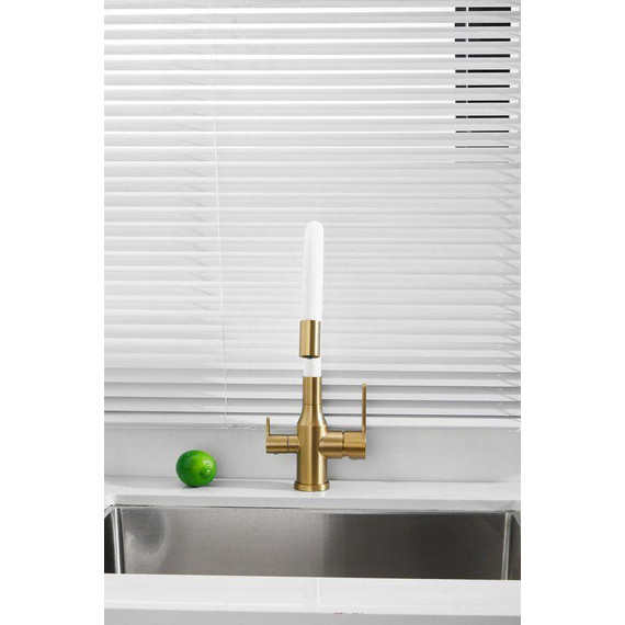 Смесители для кухни Belz B76814-5, золото/белый фото 7