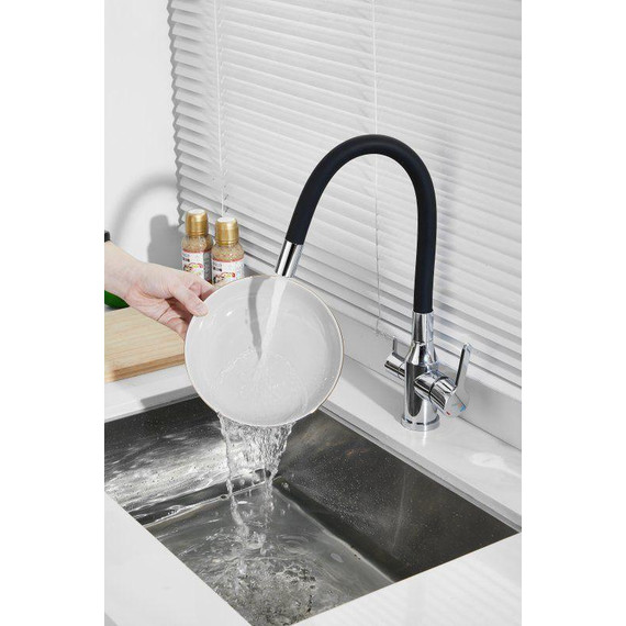 Смесители для кухни Belz B76814, хром/чёрный фото 11