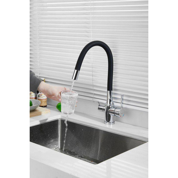 Смесители для кухни Belz B76814, хром/чёрный фото 9