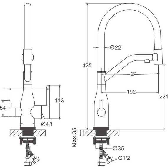 Смесители для кухни Belz B78815-1, сатин/чёрный фото 45