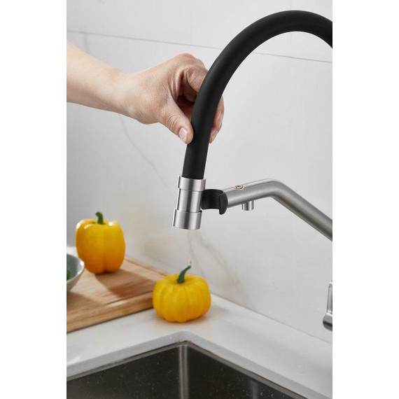 Смесители для кухни Belz B78815-1, сатин/чёрный фото 21