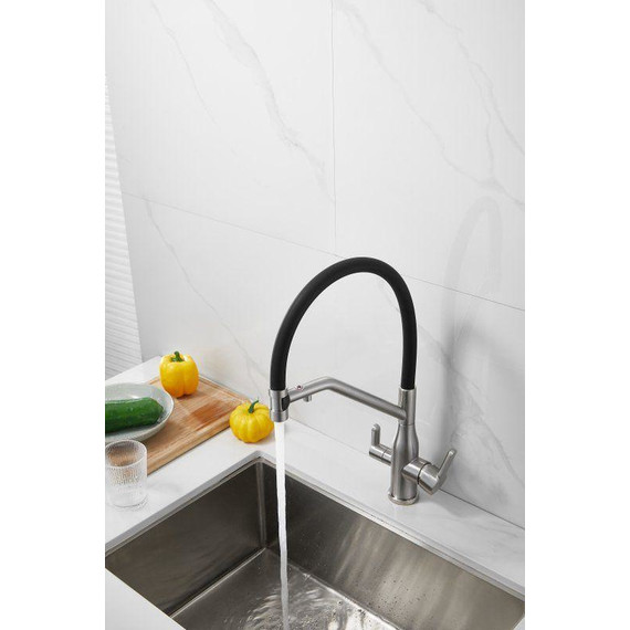 Смесители для кухни Belz B78815-1, сатин/чёрный фото 25