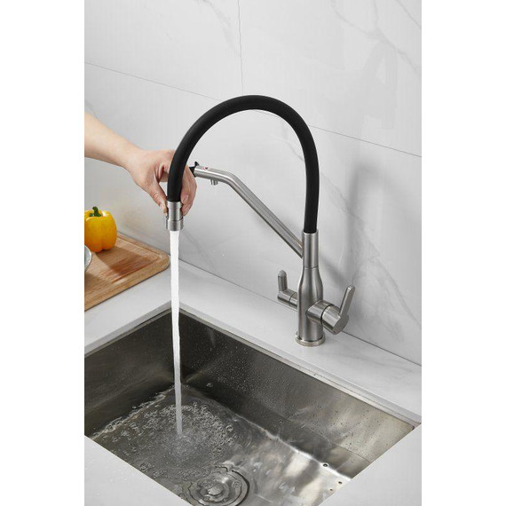 Смесители для кухни Belz B78815-1, сатин/чёрный фото 37