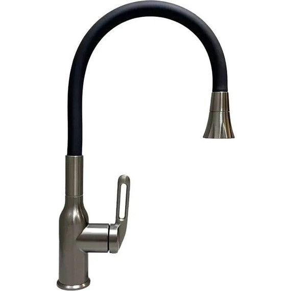 Смесители для кухни Haiba HB42830-3, оружейная сталь/чёрный фото 2