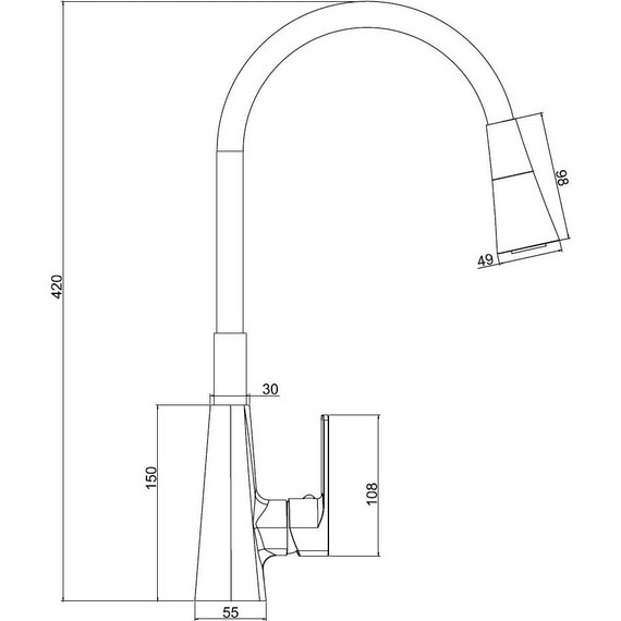 Смесители для кухни Haiba HB73823, хром/серый фото 3
