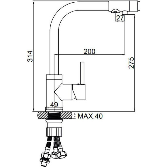 Смесители для кухни Ledeme L4155-3 фото 10