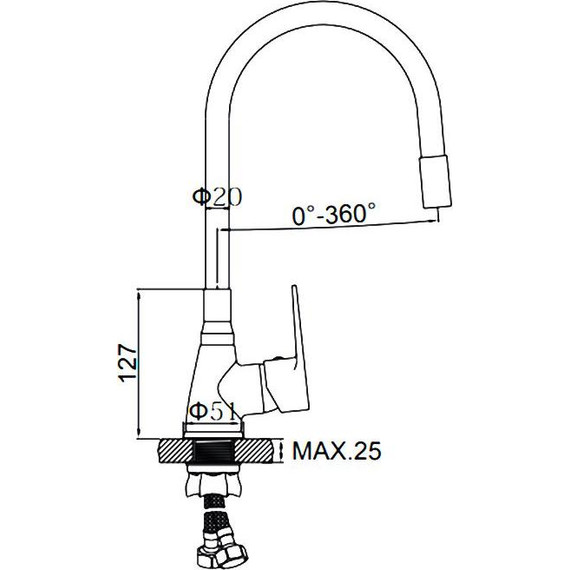 Смесители для кухни Ledeme L4699-2, хром/чёрный фото 2
